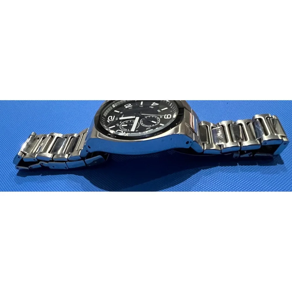 Fossil BQ-9352 Mens Watch Black Dial Stainless Steel Chronograph Style 100M